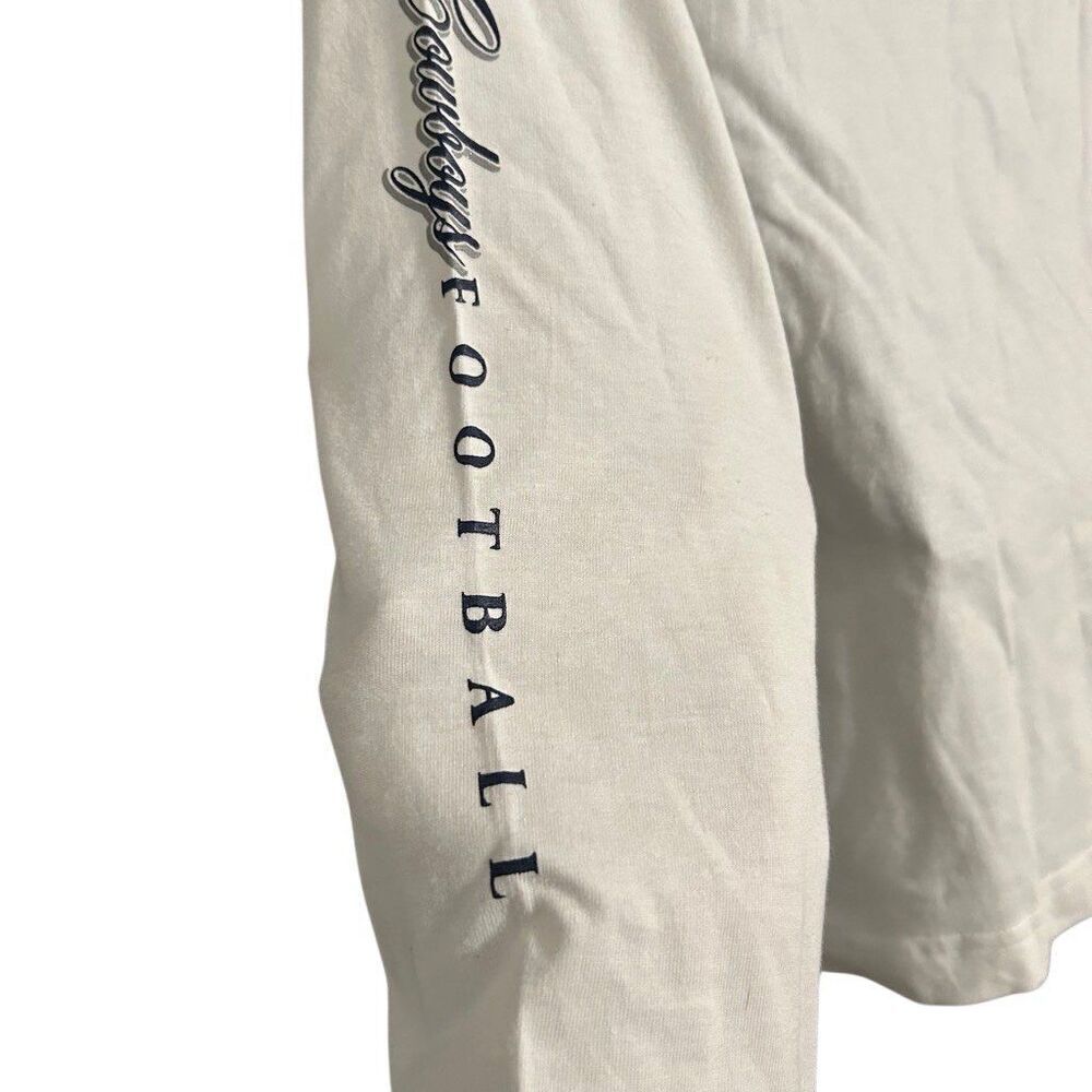 COWBOYS white long sleeve shirt tee top women’s Small - Picture 5 of 9